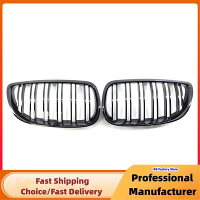 Для BMW E92 E93 M3 2006 2007 2008 2009 передний бампер решетка радиатора 1 пара глянцевая черная гоночная решетка двойная линия спортивная решетка