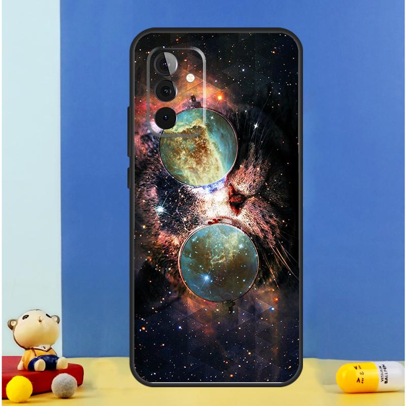 Чехол с кошкой в космосе для Samsung Galaxy A16 A36 A56 A06 A54 A34 A14 A13 A53 A12 A22 A32 A52 A35 A17 A15 A55