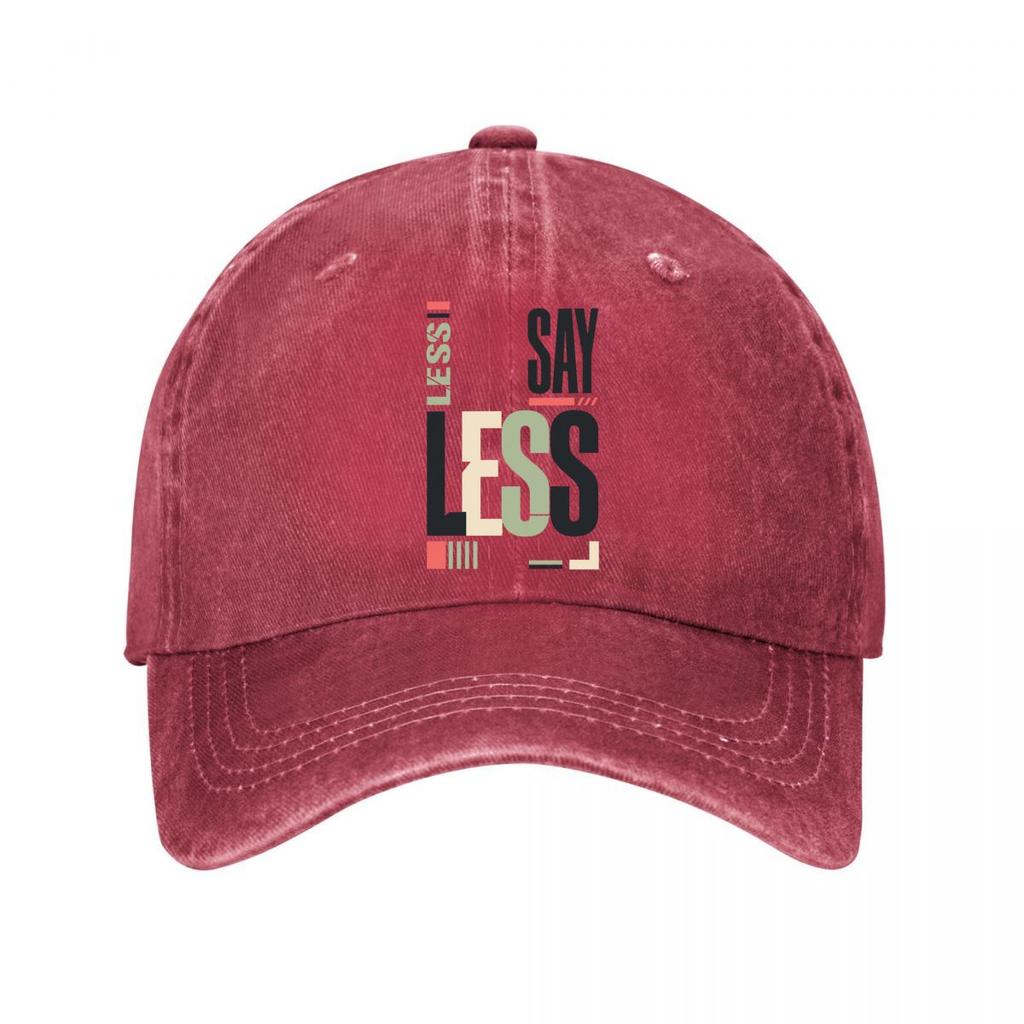 Minimal Bold Quiet Phrase Typography New Vintage Washed Cotton Baseball Cap Sun Hats