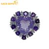 Кольца из натурального аметиста для женщин из стерлингового серебра 925 пробы, свадебная вечеринка, изысканные ювелирные украшения, подарок на фестиваль