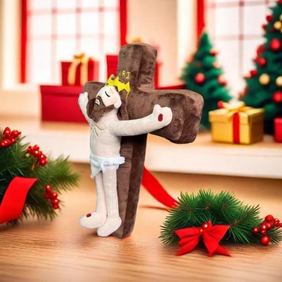Jesus Plush Doll Soft Figure Stuffed Toy Realistic Design Home Decor Companion Pillow Educational Gift for Children Believer
