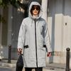 Coat Spring Thin Long Leisure Pure Drawdown Hooded Coat Fashion Zipper Windproof Outerwear