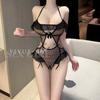 Original Erotic Underwear, Sexy and pure Desire Jumpsuit, Open-cut see-through seductive pajamas, Women's no-take uniform 1070