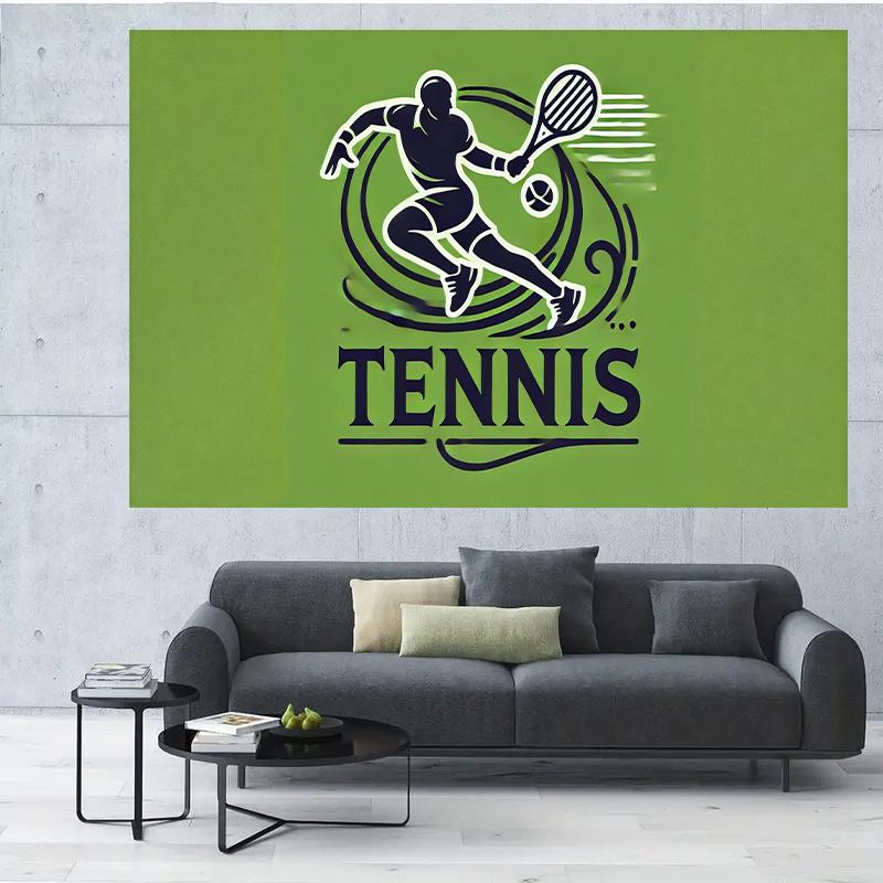 2D plane 1-piece dynamic background cloth for tennis players' movements birthday banner and flag supplies