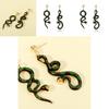 Fashionable Asymmetrical Snake Earrings Chic Modern Animal Design Jewelry