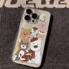 Cute Animal Transparent Phone Case for Apple 11/12/13/14/15PROMAX/16PRO