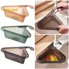1pc Kitchen Sink Filter Basket, Corner Drain Strainer Basket, Triangular Sink Storage, Multi-Functional Hanging Filtering Draini