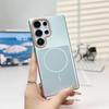 Ультратонкий Матовый Металлический Чехол с Магнитом для Samsung Galaxy S23 S24 S25 S26 Ultra Plus FE Для Беспроводной Зарядки Magsafe