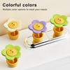 Toilet Button Pusher with Aromatherapy Slot Flower Shape Toilet Tank Button Toilet Flush Tank Button Aid Bathroom Decoration