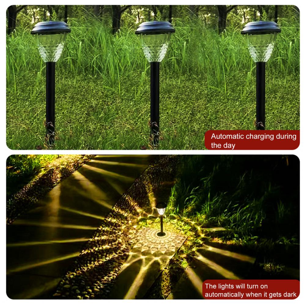 Super Bright Solar Light Solar Powered Garden Pathway Lights with Automatic On/off Feature for Outdoor Landscape
