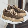 Fashion Men Casual Leather Sneakers Autumn New Lace Up Designer Comfortable Trend Board Shoes for Men Breathable Sneakers Running Shoes