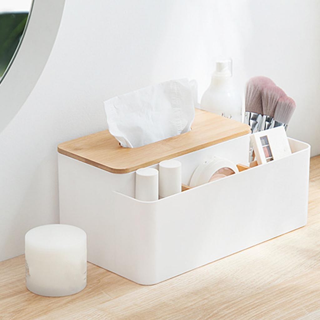 Многофункциональный держатель для салфеток, прямоугольный держатель для салфеток, дистанционный органайзер с деревянным корпусом для Livin