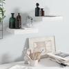 VidaXL Floating Wall Shelf 2 Pcs High Gloss White 23x23.5x3.8cm MDF