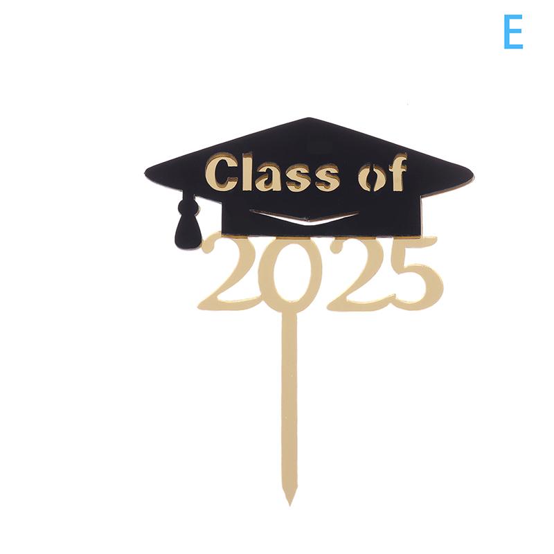 Украшения для торта на выпускной 2025 года, акриловые украшения для выпускного класса 2025 года, двухслойные украшения для торта на выпускной церемонии