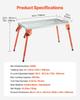 Welding Table 44" x 21" 500LBS Folding Workbench with 4-Level Adjustable Height