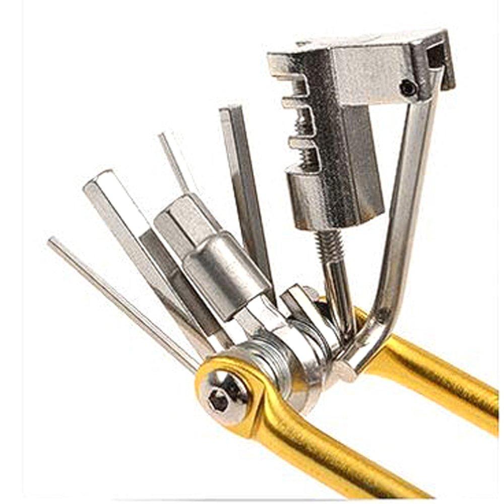zmart Bicycle Tool Cycling Repair Tool Set with Hex Chain and Wrench for Mountain and Road Bikes 11-in-1 Set, Multi-Function Wrench, Screwdriver,