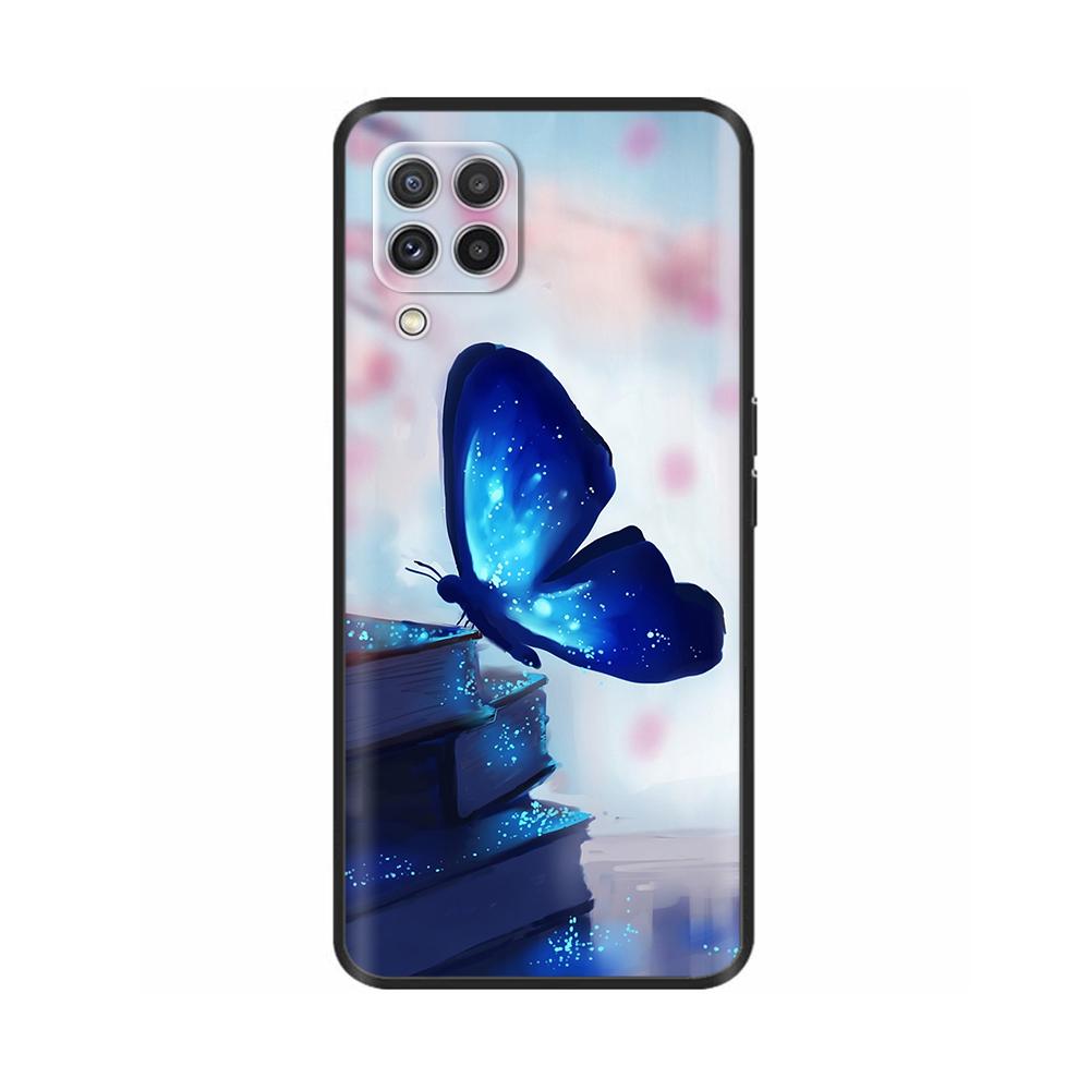 Чехол для Samsung A12 M12 F12 Стильный окрашенный чехол Мягкий чехол из жидкого силикона для телефона Galaxy A12 A M F 12 Fundas TPU Capa Черный