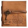 Leather Diary Writing Notebook Unique Handmade Embossed Travel Diary and Formate with Key Rope