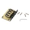 4 String Guitar Bridge Ukulele Bass Metal Bridge Replacement for Stringed Instruments Bronze Color