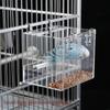 1pc New Bird Feeder Acrylic Parrot Automatic Feeder Bird Anti-Spill Food Box Pet Products Bird Supplies Feeders Transparent
