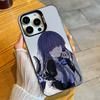 Чехол для телефона U-UminekoS W-When They Cry с мангой для iPhone 16 17 15 14 12 13 Pro Max Черный Конфетный Матовый Ударопрочный Чехол