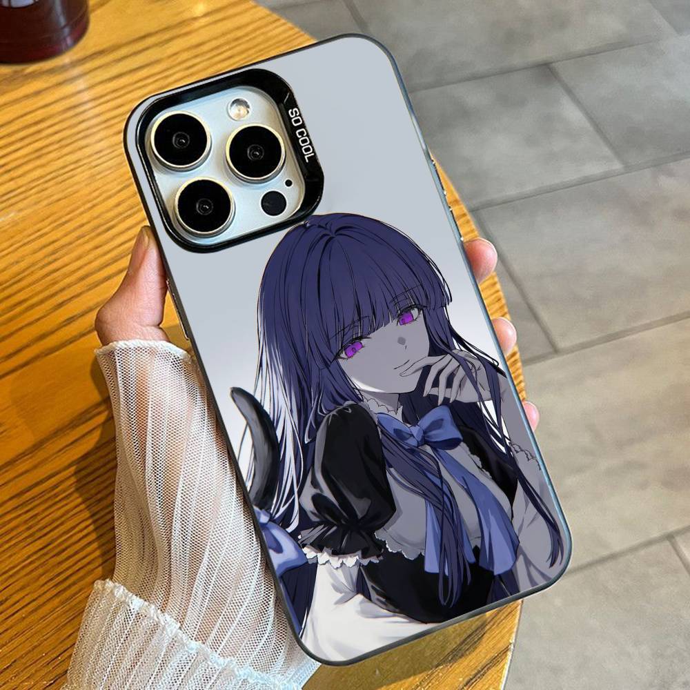 Чехол для телефона U-UminekoS W-When They Cry с мангой для iPhone 16 17 15 14 12 13 Pro Max Черный Конфетный Матовый Ударопрочный Чехол