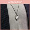 Mermaid Fashionable Pendant Necklace Geometric Pattern Men Women Decoration