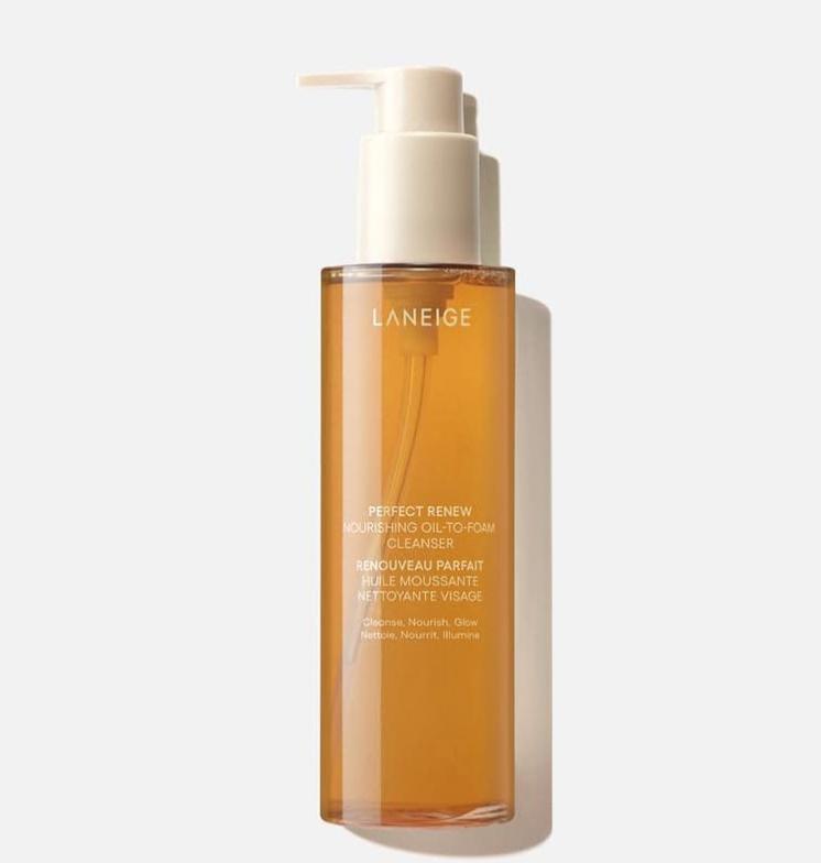 LANEIGE Perfect Renew Nourishing Oil To Foam Cleanser 200ml – Dual Action Makeup Remover & Cleanser