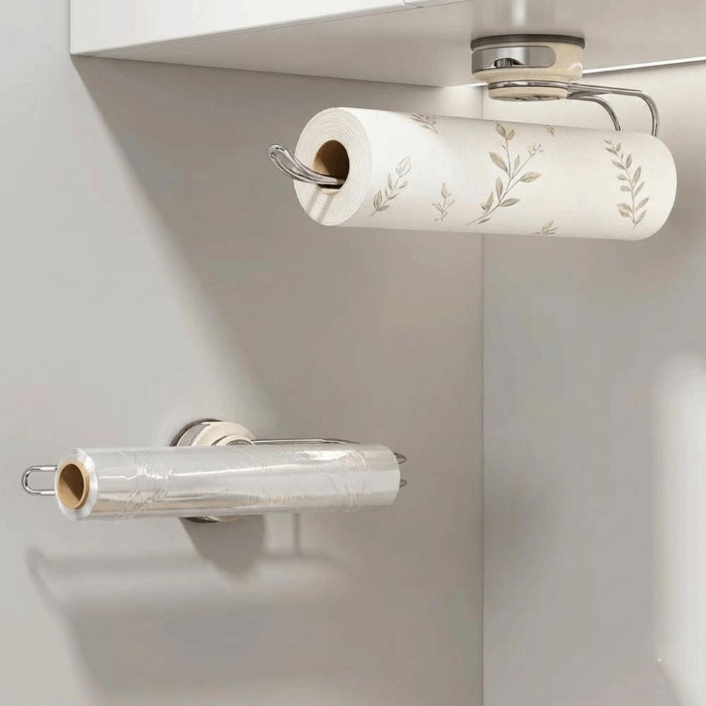 Stainless Steel Cling Film Storage Rack Wall Mounted Toilet Paper Holder Roll Paper Holder Cabinet