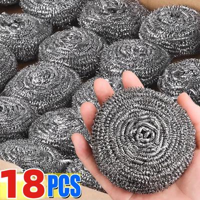 Шарик для чистки из нержавеющей стали, гибкий многоцелевой скребок для посуды, переносные скребки для удаления грязи без ржавчины