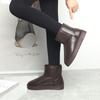 Водонепроницаемые и нескользящие 2025 новые зимние ботинки женские короткие ботинки на плоской подошве корейская версия хлопковая обувь утолщенные теплые женские ботинки студенческая обувь