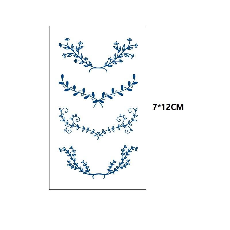Маленький свежий крест ЭКГ маленькая змея рыбий хвост маленький узор неотражающая переносимая вода имитация стойкой татуировки наклейка