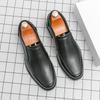 Fashion Retro Men Business Loafers Dark Brown Men One-foot Comfortable Breathable and Fashionable Leather Shoes Size 38-46 Men Shoes