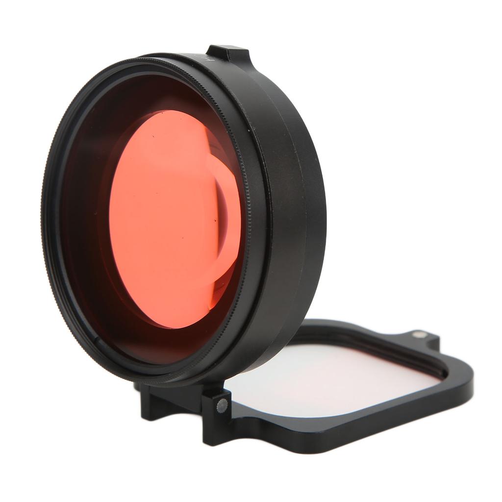 JUNESTAR 58mm Red Filter Action Camera Diving Filter with 16X Macro Close Up Lens for Hero 9 Sports Camera