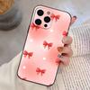Red Bow Dots F-Folds Texture  Phone Case For iPhone 17, 16,15,14,13,12,11 Plus,Pro Max, Others Soft Black Cover