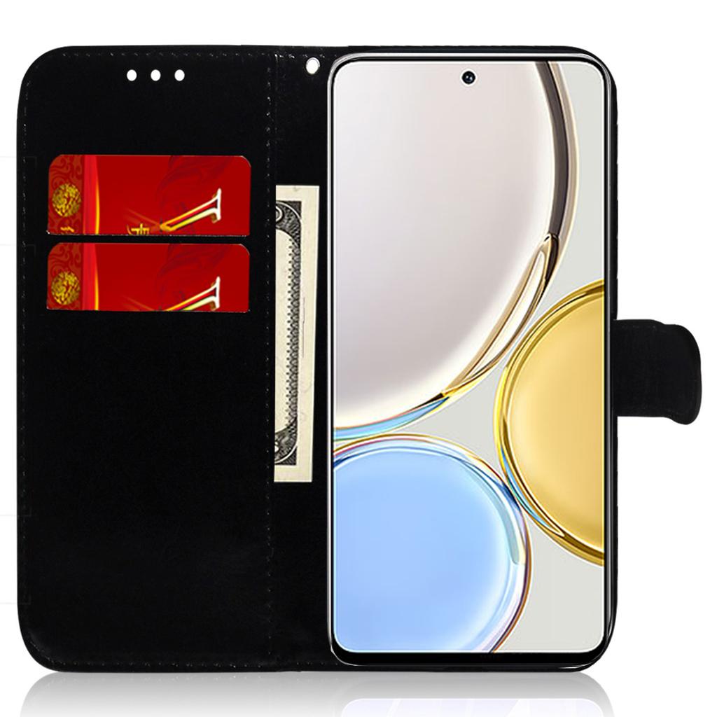 Для Honor X40 5G/X9a 5G/Magic5 Lite 5G Кошелек-чехол из ПУ кожи с ослепительным цветочным узором, откидная подставка, чехол для телефона