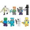 8 pcs/ set Minecraft-themed minifigure assembled mini building block Collectible Figures Toy Kids Fans