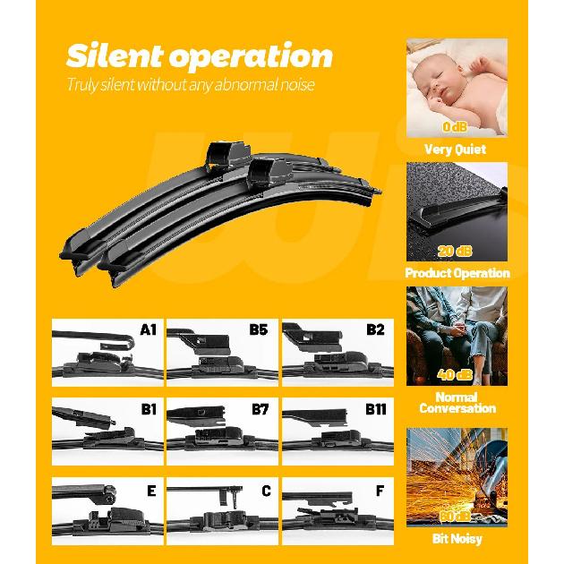 For Mazda CX-9 TB 2007-2015 1set Front & Rear Windshield Wiper Blades Windscreen Wipers 2008 2009 2010 2011 2012 Accessories