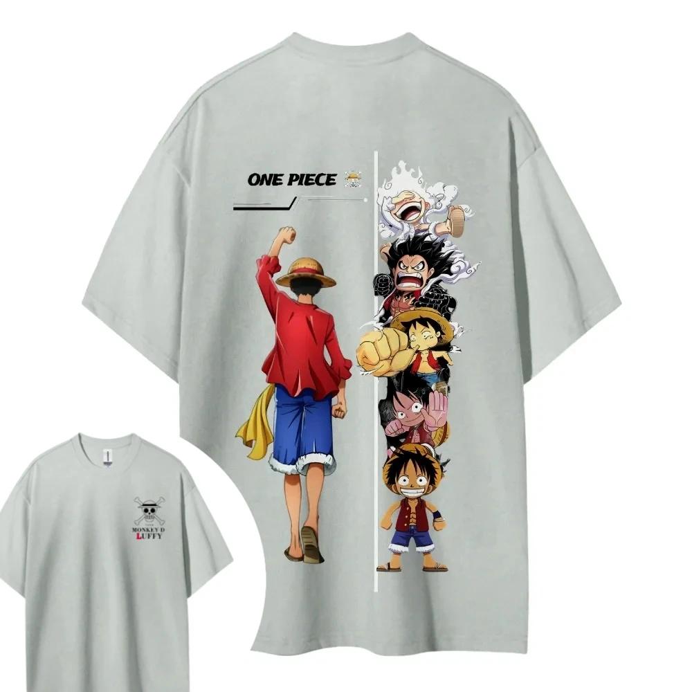 ONE PIECE Короткий рукав Мужская и Женская одинаковый стиль Удобный Короткий рукав Одежда для пар Повседневный Короткий рукав Популярная одежда