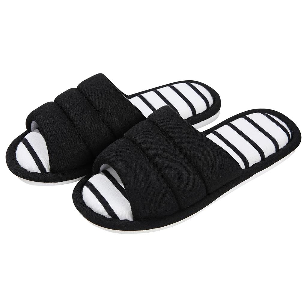 Comwarm Plush House Slippers For Women And Man Open Toe Cozy Cotton Shoes Indoor Outdoor Flat Soft Breathable Non-slip Sandals