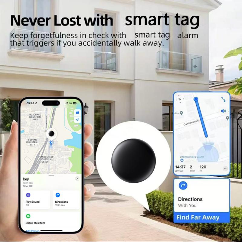 Набор из 4 смарт-меток IOS GPS для Apple Find My Tracker с сильным магнитным креплением, силиконовым чехлом, защитой от потери для скейтборда, автомобиля