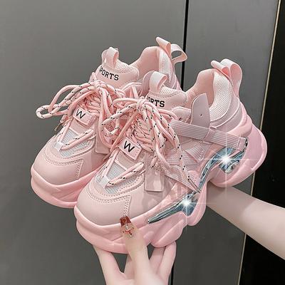 Мода 2025 Мода Весна Осень Кроссовки Женские На шнуровке Массивная Платформа Спортивные Папины Кроссовки Женские Комфорт Повседневная Обувь Zapatillas Mujer