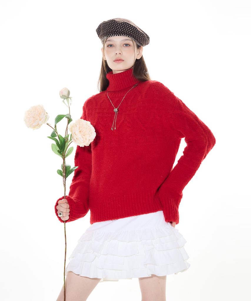 LARTIGENT L14 Turtleneck Knit(Red)