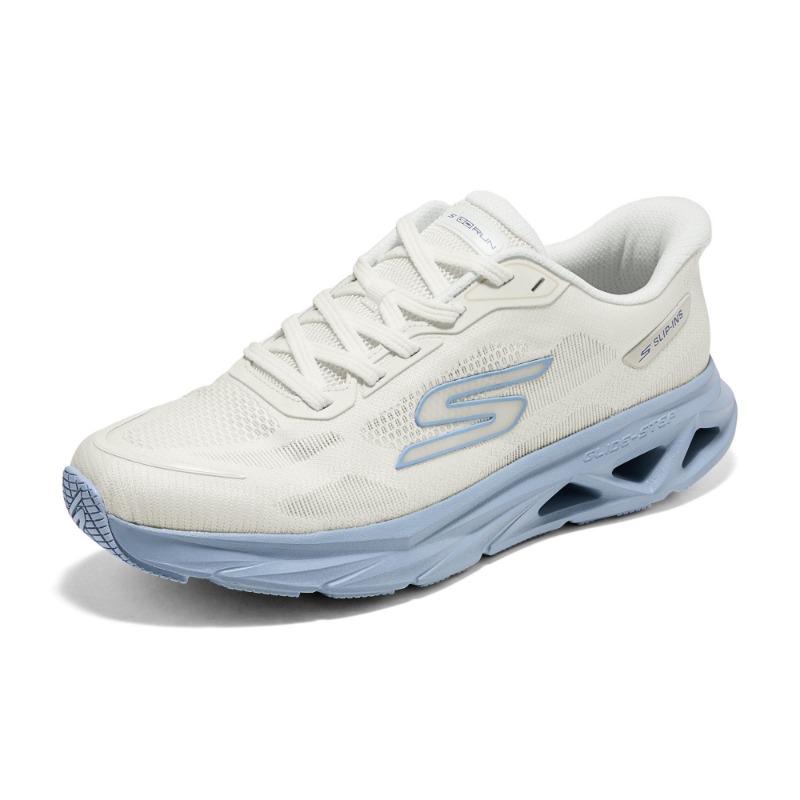 Skechers GLIDE STEP VORTEX Men Soft Cushioned Breathable Low Top Running Shoes Cream White 221042-OFWT