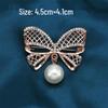 Элегантная брошь-бабочка с жемчугом: Универсальная булавка откровенного вида для женской модной одежды