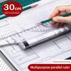 30 см Прозрачная параллельная линейка-ролик Многофункциональный инструмент для рисования Масштаб Угол Линия Баланс Архитектурная измерительная линейка-ролик