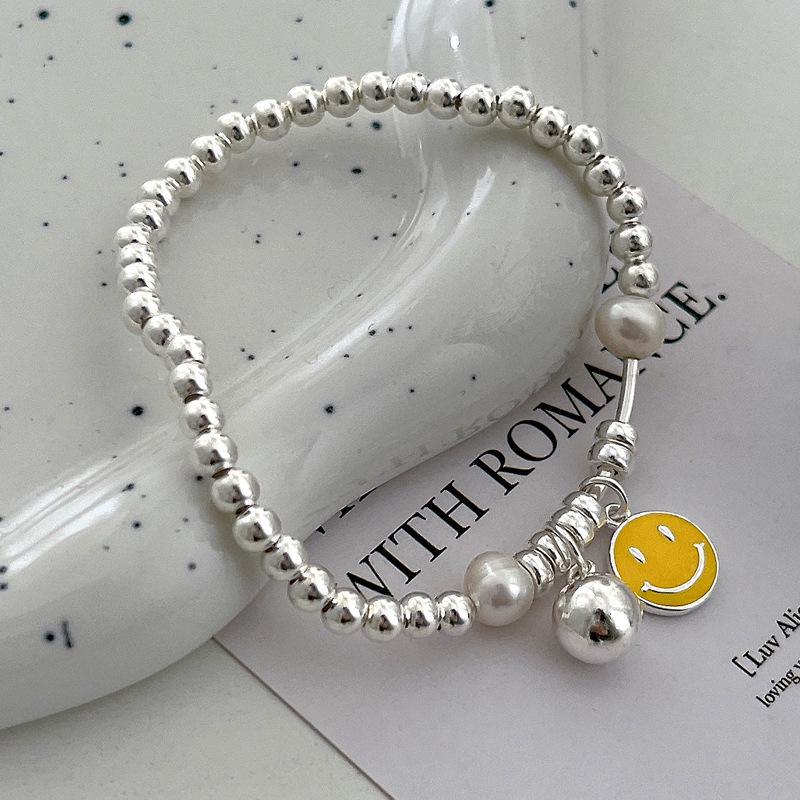 Корейский браслет из бисера «Смайлик-медведь» с любовью — 2021 г., регулируемый радужный дизайн