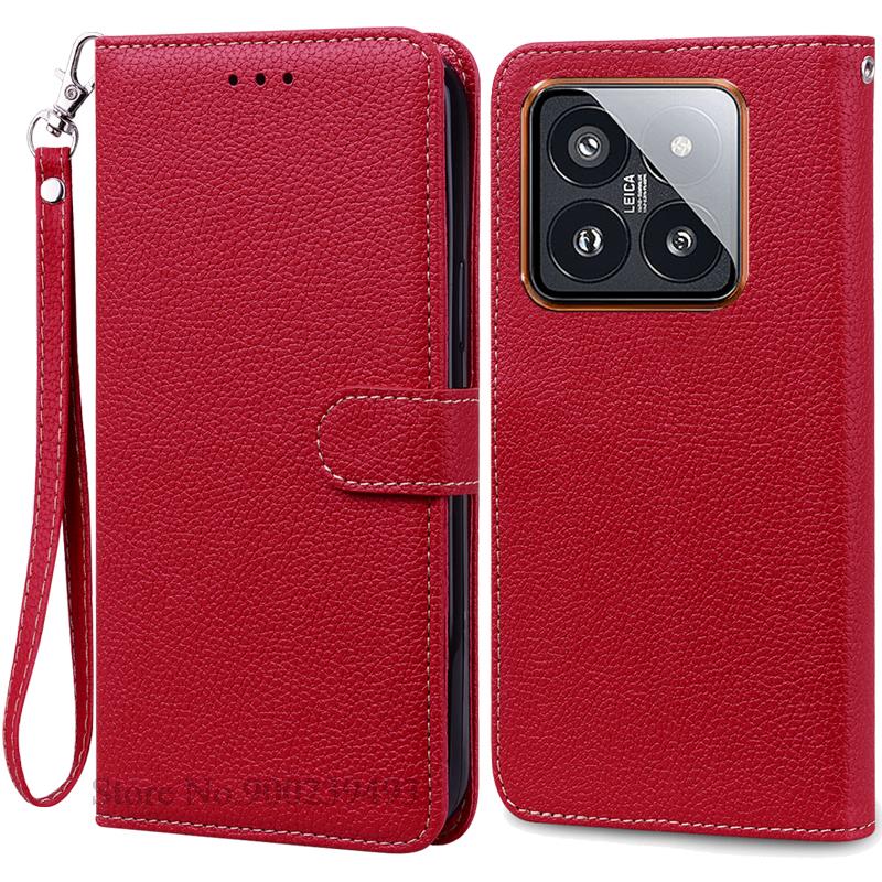 Чехол Mi 14 Mi14 Xiaomi14 Pro для Xiaomi 14, кожаный чехол-кошелек, флип-чехол для Xiaomi 14 Pro, чехол-коробка для Xiaomi Mi 14, чехлы