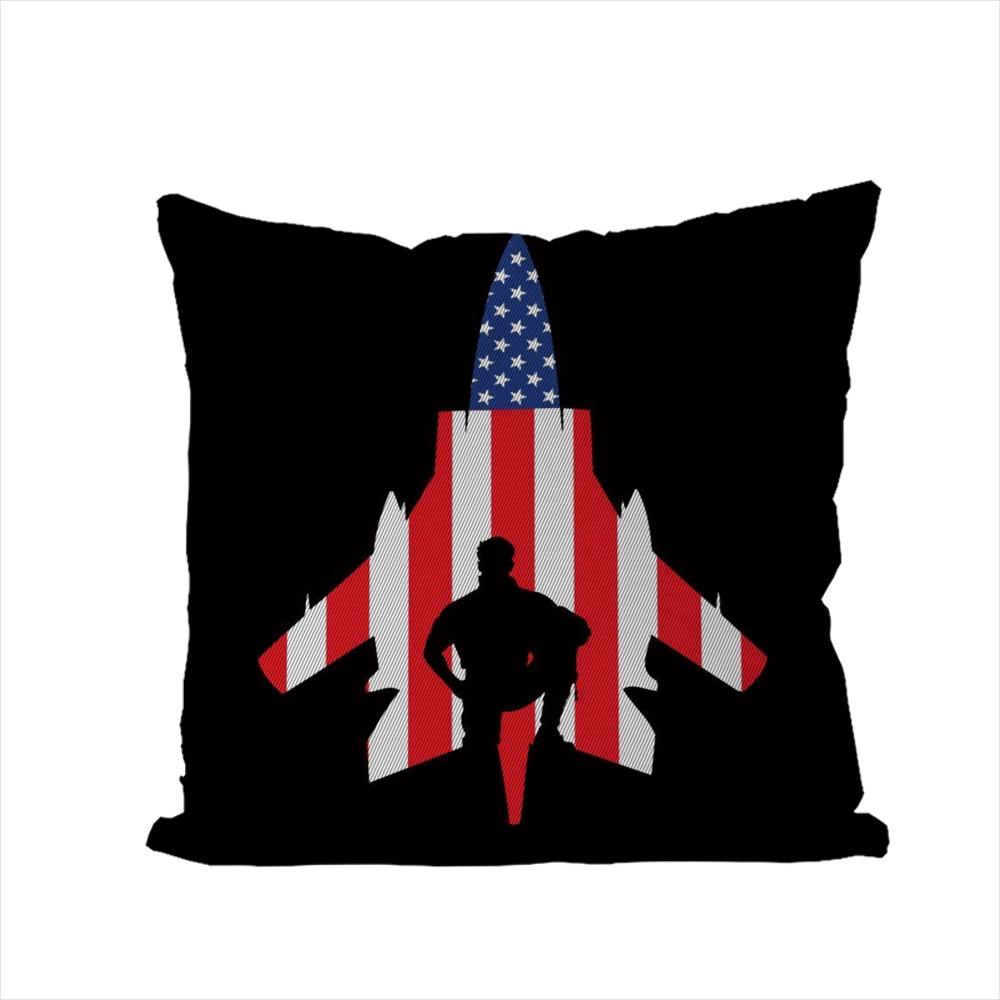 FFilm Top Gun Pillow Case For Car Sofa Decorative Home Doublesided Print Plush Square Throw Pillow Cushion Cover