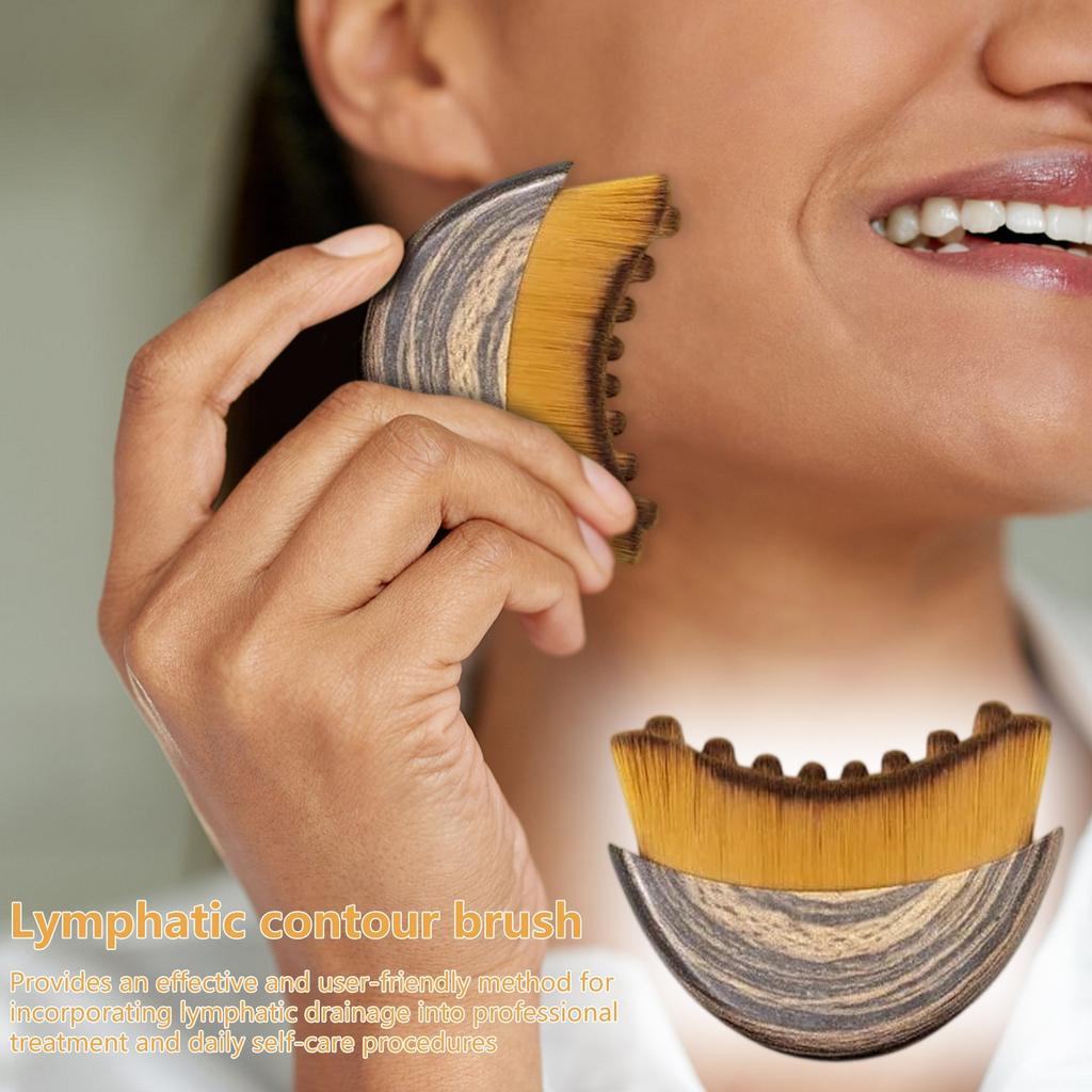 Лимфодренажная щетка для лица, сухая щетка для лица, лимфодренажный массажер для лица, подбородка и линии подбородка